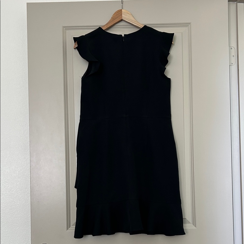 LOFT Black Ruffle Mini Dress - Picture 9 of 12